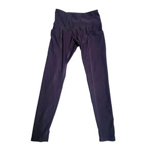 Apana Burgundy/Wine High Rise Athletic Leggings with Pockets - XS